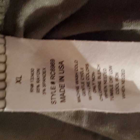 Rags & Couture Olive Green Women's Handkerchief Hem Dress - Size XL - Picture 8 of 8